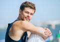 Handsome young man outdoor portrait