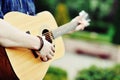 Handsome young man playing guitar Royalty Free Stock Photo