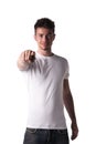 Handsome young man pointing finger at you Royalty Free Stock Photo