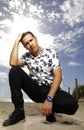 Handsome young man posing on the beach Royalty Free Stock Photo