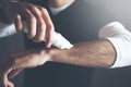 Handsome young man shaving with electric razor Royalty Free Stock Photo