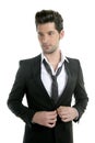 Handsome young man suit casual tie suit Royalty Free Stock Photo