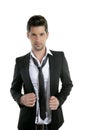 Handsome young man suit casual tie suit Royalty Free Stock Photo