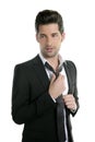 Handsome young man suit casual tie suit Royalty Free Stock Photo