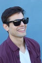 Handsome young man with sun glasses or shades Royalty Free Stock Photo