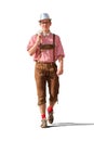 Handsome pair of lederhosen on white