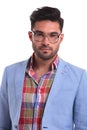 Handsome young man wearing glasses Royalty Free Stock Photo
