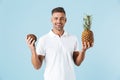 Handsome young man wearing white t-shirt standing Royalty Free Stock Photo