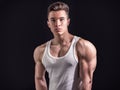 Handsome young muscular man in studio shot Royalty Free Stock Photo