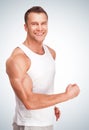 Handsome young muscular sports man Royalty Free Stock Photo