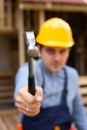 Handsome repairman holding tools Royalty Free Stock Photo