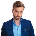 Handsome young smart casual man with a smug look Royalty Free Stock Photo