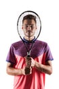 Handsome young tennis player Royalty Free Stock Photo
