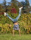 Handspring in park