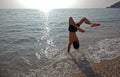 Handstand on the beach #3 Royalty Free Stock Photo