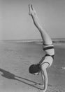 Handstand at the beach