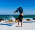 Handstand at the beach