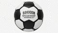 Handstitched microfiber soccer ball for professional training Royalty Free Stock Photo