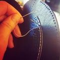 Handstitching leatherwork Craft