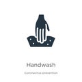 Handwash icon vector. Trendy flat handwash icon from Coronavirus Prevention collection isolated on white background. Vector