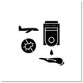 Handwashing stations glyph icon