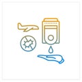 Handwashing stations gradient icon