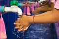 Handwashing, Teachers that schools are teaching children to wash Royalty Free Stock Photo