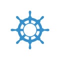 Handwheel icon. Sea steering wheel. Vector illustration isolated