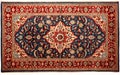 Handwoven Persian Rug on White Background