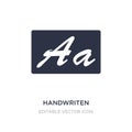 handwriten alphabet icon on white background. Simple element illustration from Education concept