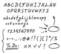 Handwriting alphabet