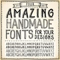 Handwriting Alphabets. Hand Drawn Fonts