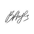 Handwriting Autograph set. Personal fictitious signature calligraphy lettering. Scrawl imaginary name for document Royalty Free Stock Photo