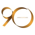 Handwriting, Celebrating, anniversary of number 90th year anniversary