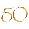 Handwriting, Celebrating, anniversary of number 50th year anniversary Royalty Free Stock Photo