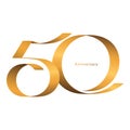 Handwriting, Celebrating, anniversary of number 50th year anniversary Royalty Free Stock Photo