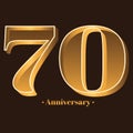 Handwriting, Celebrating, anniversary of number 70 - 70th year anniversary