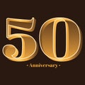 Handwriting, Celebrating, anniversary of number 50 - 50th year anniversary Royalty Free Stock Photo