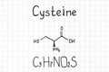 Handwriting Chemical formula of Cysteine Royalty Free Stock Photo