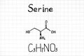 Handwriting Chemical formula of Serine Royalty Free Stock Photo