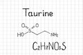 Handwriting Chemical formula of Taurine