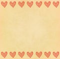 Handwriting heart frame on paper Royalty Free Stock Photo