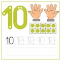 Number writing practice 10 Royalty Free Stock Photo