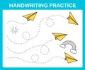 Handwriting practice sheet