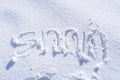 Handwriting of Snow text