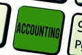 Handwriting text Accounting. Concept meaning Process Work of keeping and analyzing financial accounts