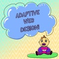 Handwriting text Adaptive Web Design. Concept meaning multiple versions of a webpage to fit the user s is device Baby Royalty Free Stock Photo