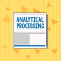 Handwriting text Analytical Processing. Concept meaning easily View Write Reports Data Mining and Discovery Royalty Free Stock Photo