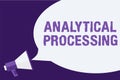 Handwriting text Analytical Processing. Concept meaning easily View Write Reports Data Mining and Discovery Megaphone Royalty Free Stock Photo