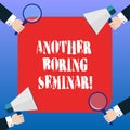 Handwriting text Another Boring Seminar. Concept meaning Lack of interest or dull moment on the conference Hu analysis Royalty Free Stock Photo